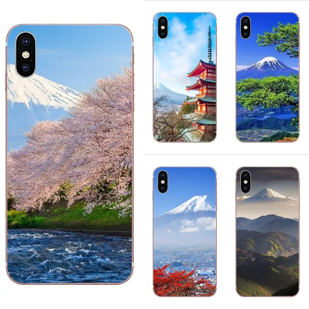 Крепление Fuji Cherry Flower Blossom предлагает ТПУ для Sony Xperia Z Z1 Z2 Z3 Z4 Z5 compact Mini M2 M4 M5 T3 E3 E5 XA XA1