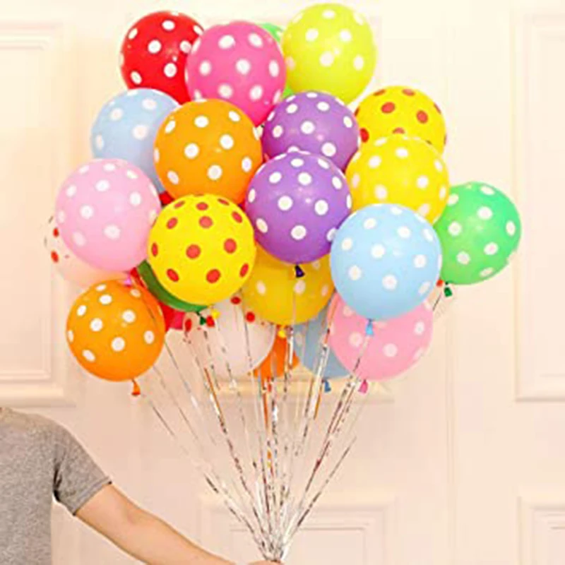 

Hot XD-100Pc Latex Dot Balloons Multi-Color Latex Balloons Colored Balloons for Children's Easter Carnival Party Decoration
