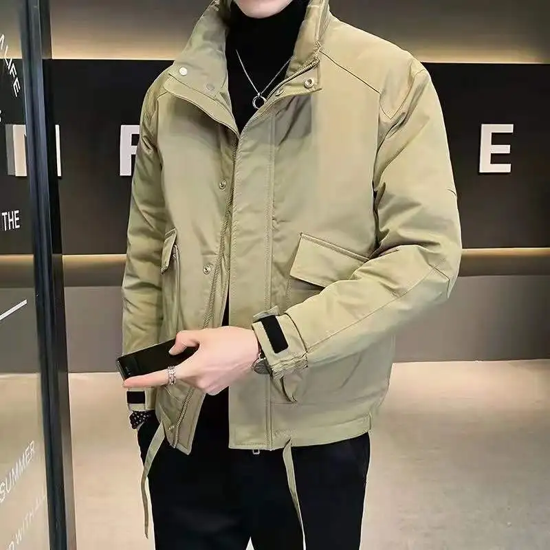 Men's Down Jacket Winter New Men's Jacket Stand Collar Casual Men's Fashion Handsome Fashion Loose Thick Men's Winter Clothes