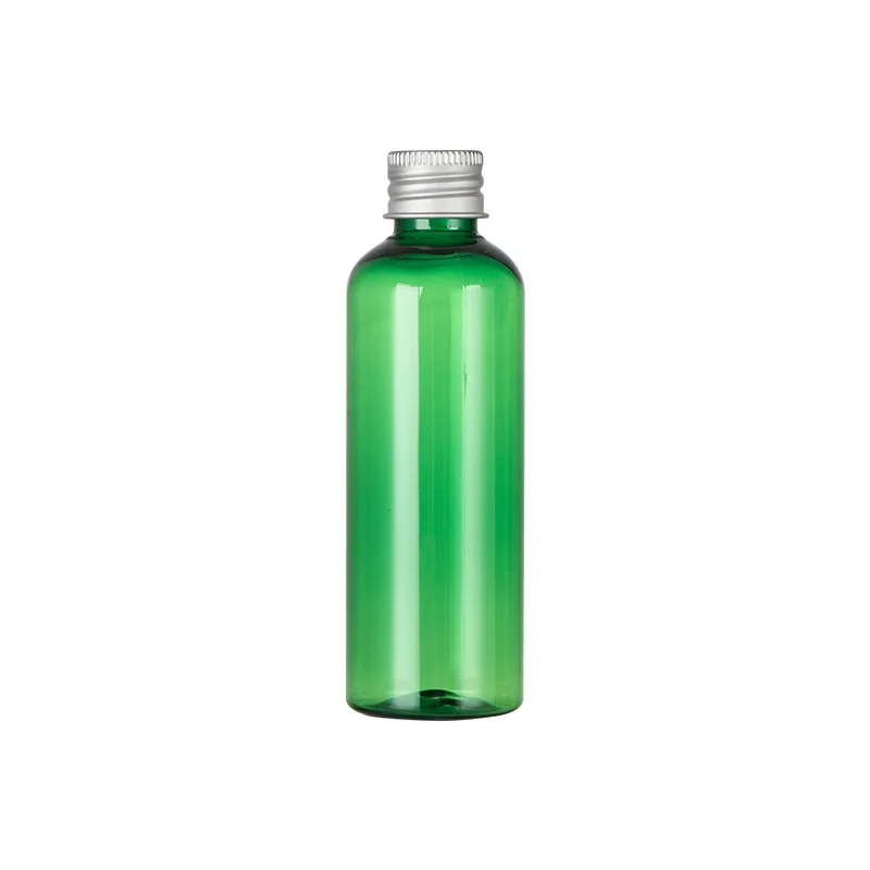

50pcs/lot 100ml green cosmetic packing bottle ,travel set plastic bottle ,hotel vial PET Sample container Shower Gel Liquid soap