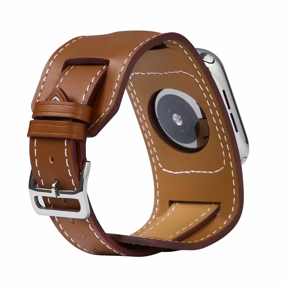 Ремешок кожаный для Apple Watch Band 44 мм 40 браслет iWatch 4 3 2 1 38 42 мм|Ремешки часов| |