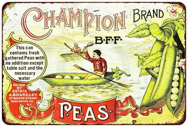 

Металлический знак настенный знак настенная декоративная табличка авторская Коллекция бренда чемпиона горох винтажный вид воспроизведен...