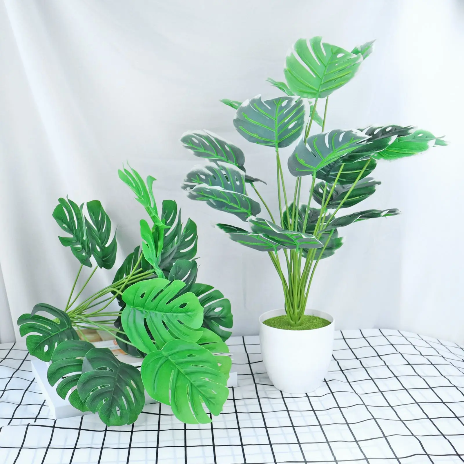 

1PC 36/40/50cm Artificial Turtle Back Leaf Flower Green Plant Potted Fake Simulation Plastic Tree Home Living Room Decoration