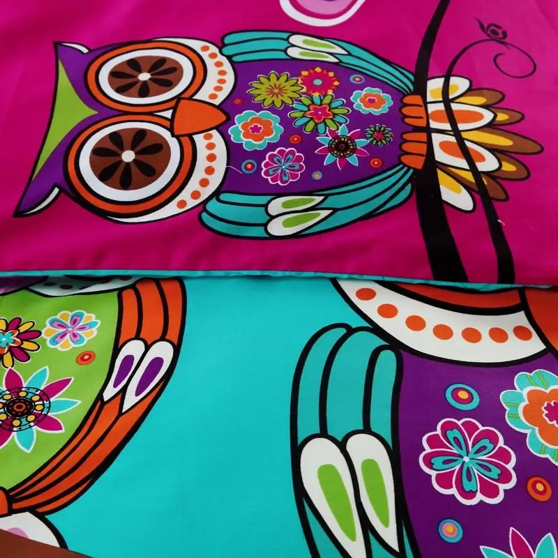 42 100% хлопок 3d owl постельные принадлежности в комплекте для маленьких мальчиков