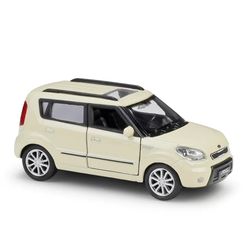 High Similator WELLY Diecast 1:36 Scale KIA Soul Toy Vehicle Model Car Pull Back Alloy Metal Toy Car For Kids Gifts Collection