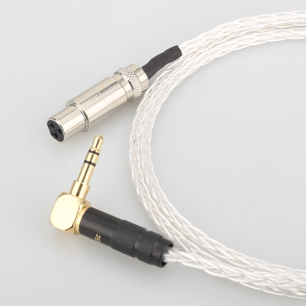 Наушники Audiocrast 7N OCC 8 ядер посеребренные/медные Серебристые наушники улучшенный