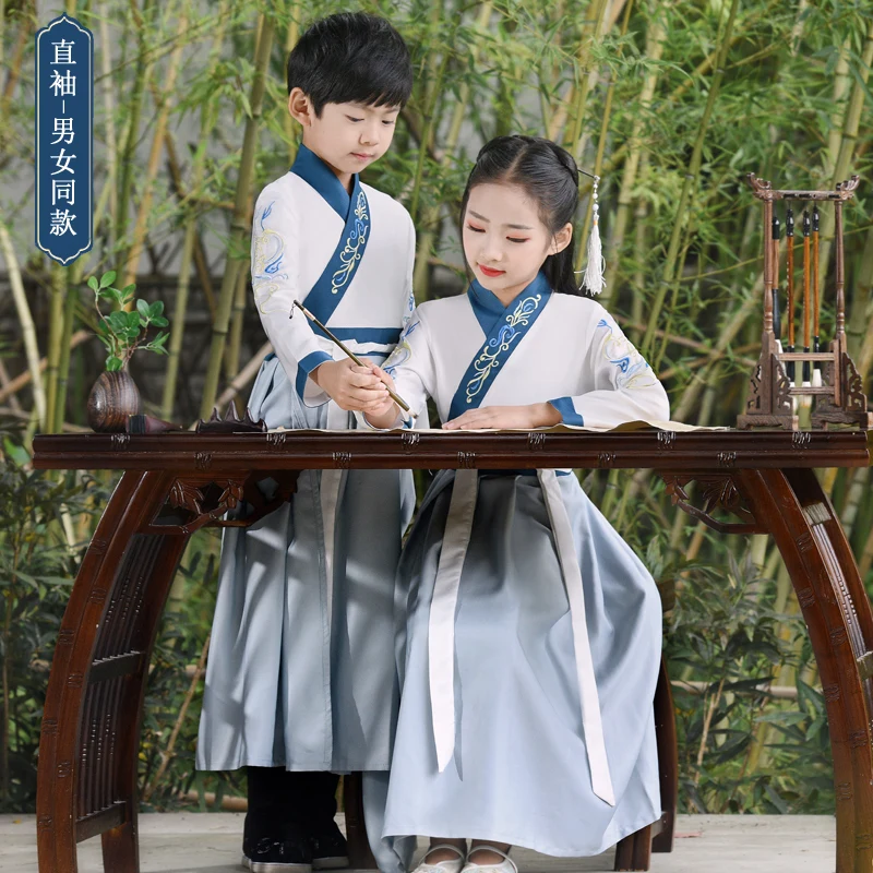 Hanfu Dress Ancient Chinese Costume Kids Children Clothing Folk Dance Performance Christmas Traditional Dresses For Boy and Girl images - 6