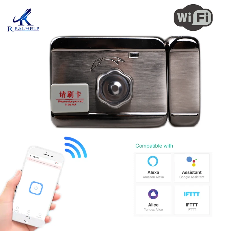 Домашний смарт-замок с Wi-Fi 12 В постоянного тока дистанционное управление