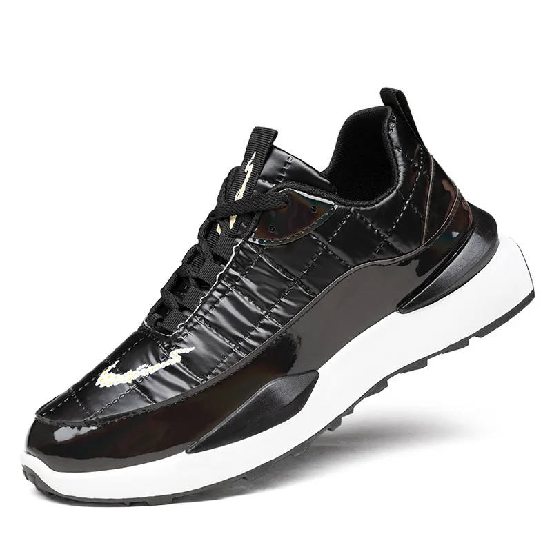 

Single cotton men's casual sports shoes with plush warmth and fashion Korean youth running shoes