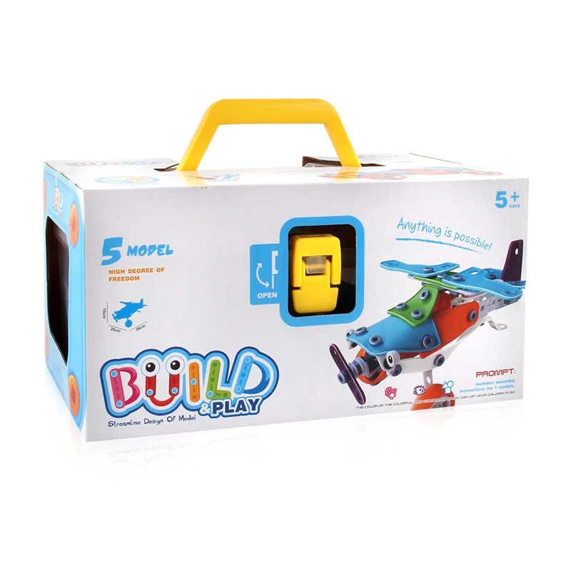 132 шт. Детский конструктор вертолет