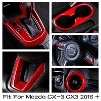 stalls gear gearshift box panel ac vent steering wheel cup holder cover trim for mazda cx 3 cx3 2016 2021 accessories