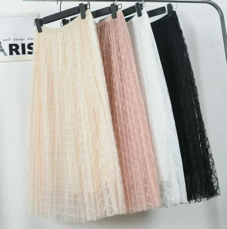 Многослойная многоярусная юбка из тюля женская летняя Праздничная длинная макси