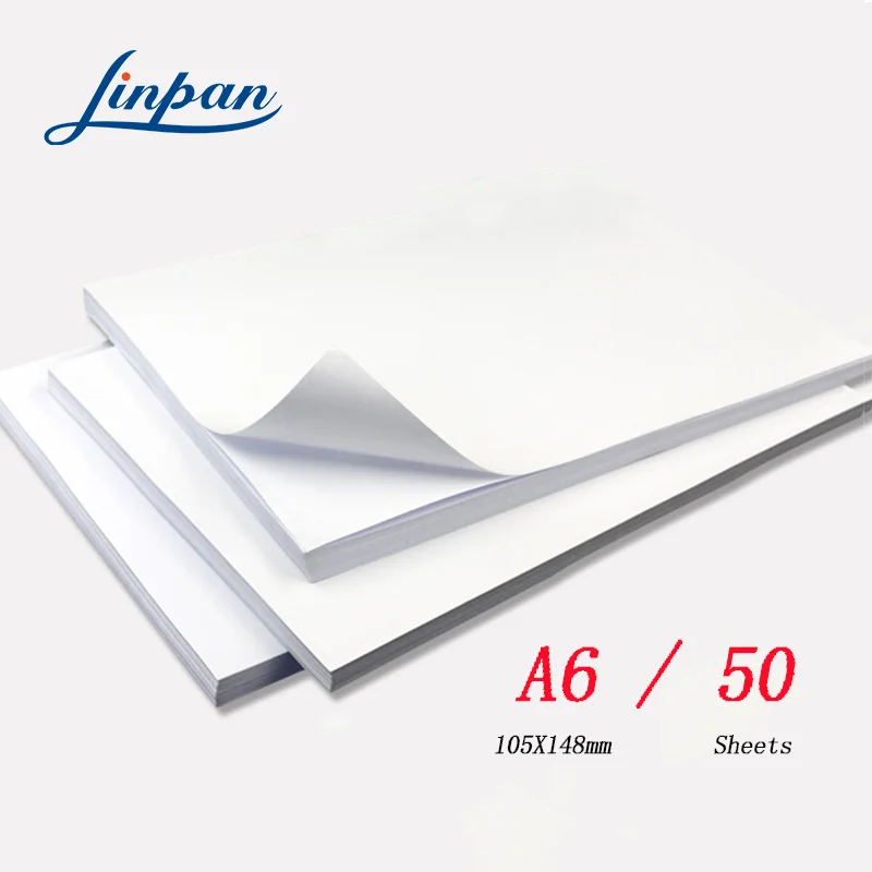 A6 50sheets135g 150g высокая глянцевая самоклеющаяся струйная печать с наклейкой на