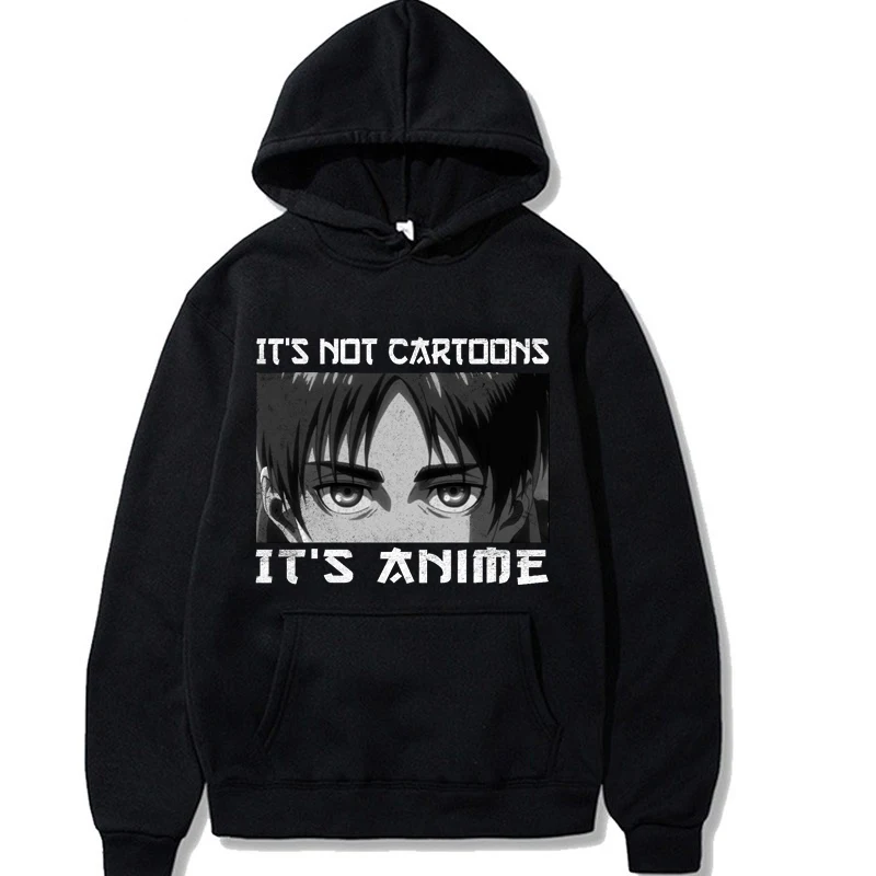 

90s Japanese Anime Attack on Titan Shingeki No Kyojin Graphic Hoodies Men Unisex Oversized Funny Manga Sweatshirt Hoody Male