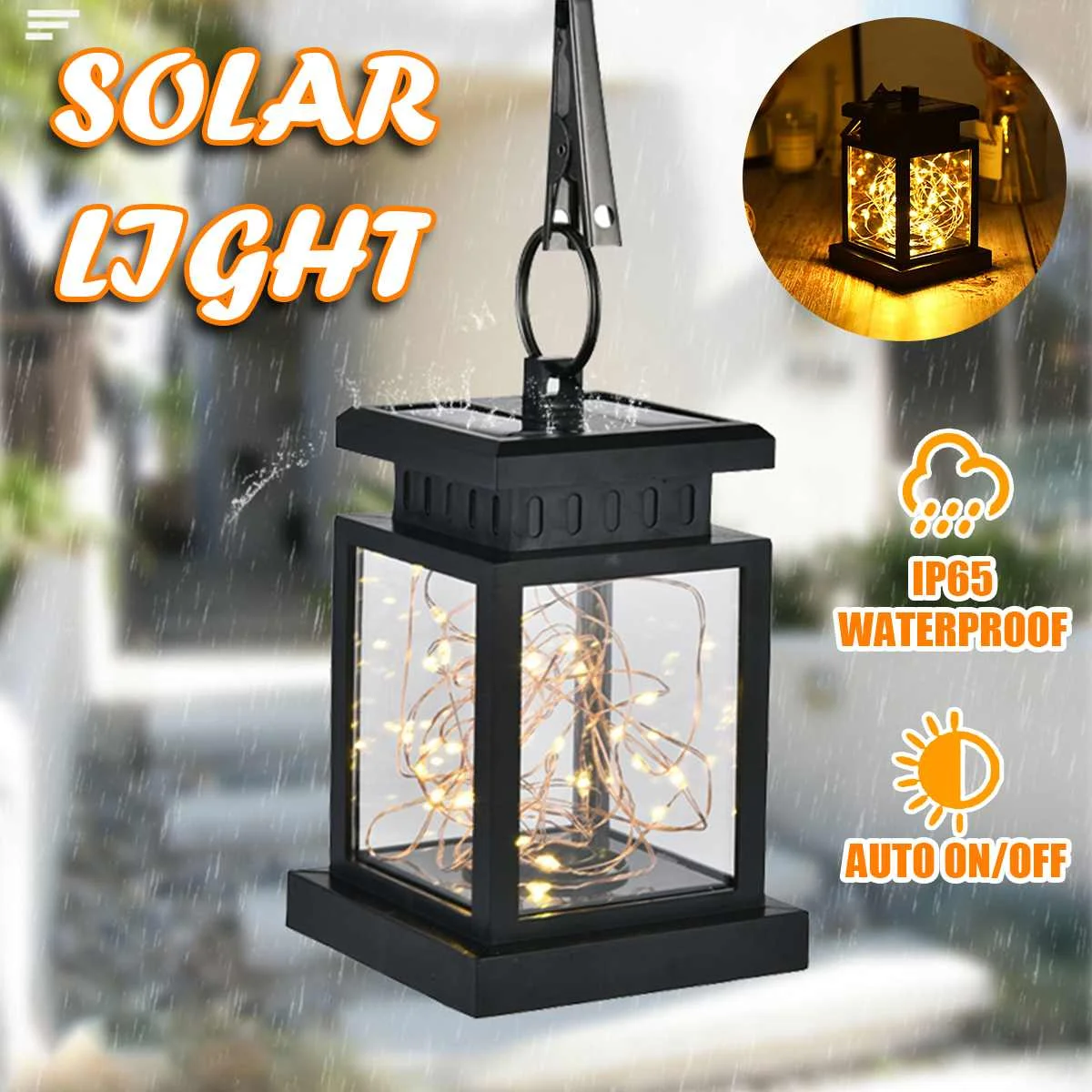 

Открытый Солнечный свет лампа светодиодный фонарь садовый светильник Водонепроницаемая люстра настенный светильник подвесной пейзаж све...