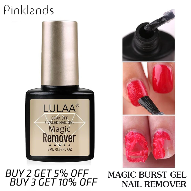 УФ гель для ногтей Burst Magic Nail Remover Жидкость удаления липкого слоя Замачивание Гель