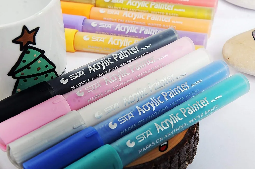 Маркеры акриловые на водной основе для скрапбукинга 12 шт.|Маркеры| |