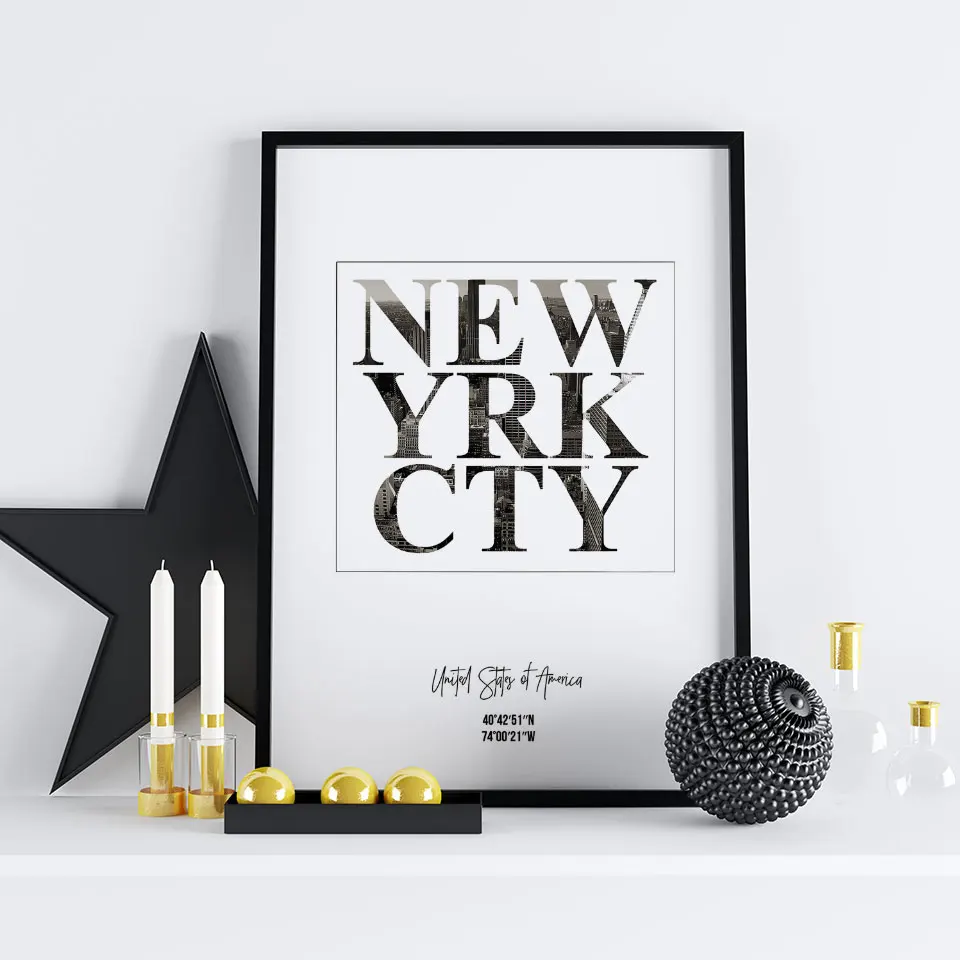 Постер для макияжа Картина на холсте с пробуждением Нью-Йорк Художественная