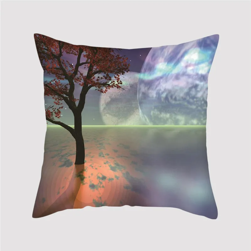 Цветной чехол для подушки Fuwatacchi голубой фиолетовый мягкий декоративная подушка