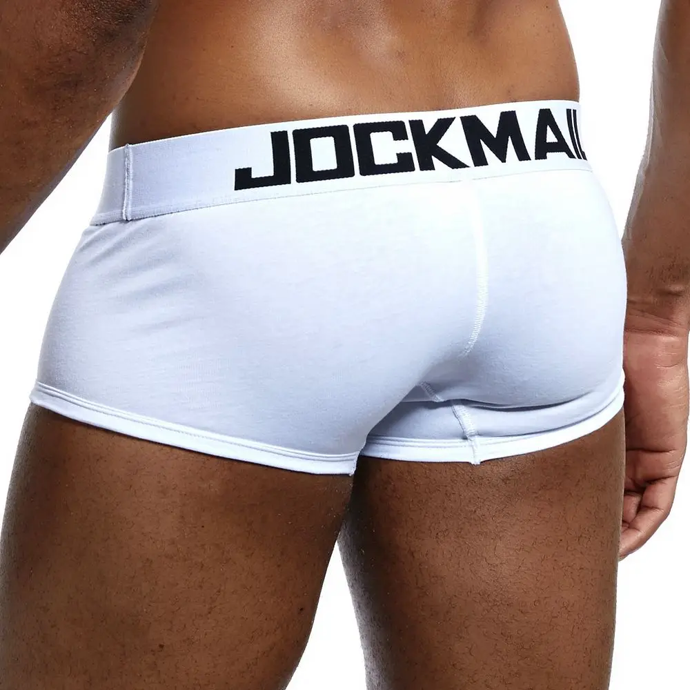 JOCKMAIL, Брендовые мужские трусы, дышащие боксеры, хлопковое Мужское нижнее белье, u-образный выпуклый мешочек, сексуальные трусы с принтом листьев, домашняя одежда, шорты