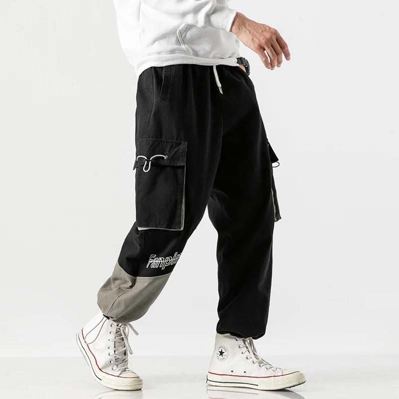 

Осень 2021, Джоггеры в стиле хип-хоп для мужчин и женщин, мужские шаровары, брюки разных цветов, уличная одежда, повседневные мужские брюки-кар...