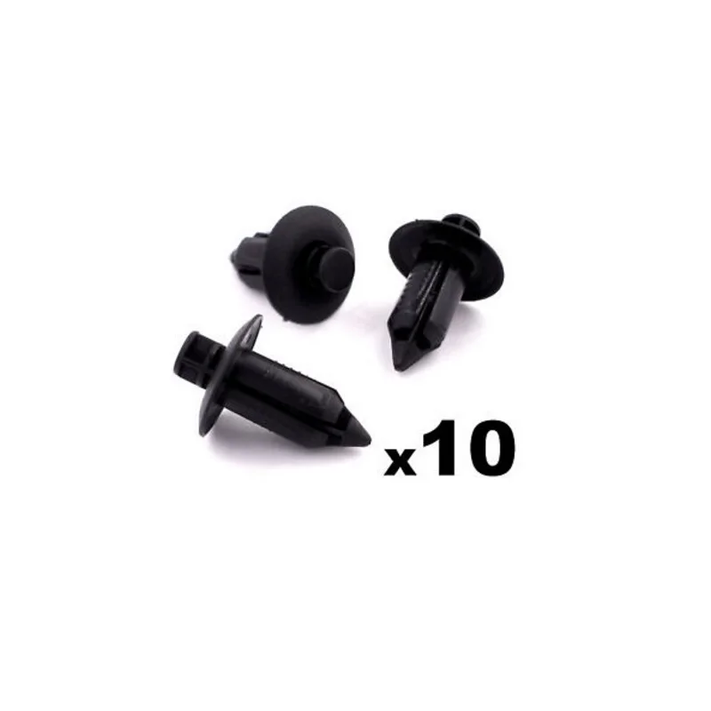

10x For Black Plastic Trim Clips suitable for some Nissan Panels, Shields, Fascias