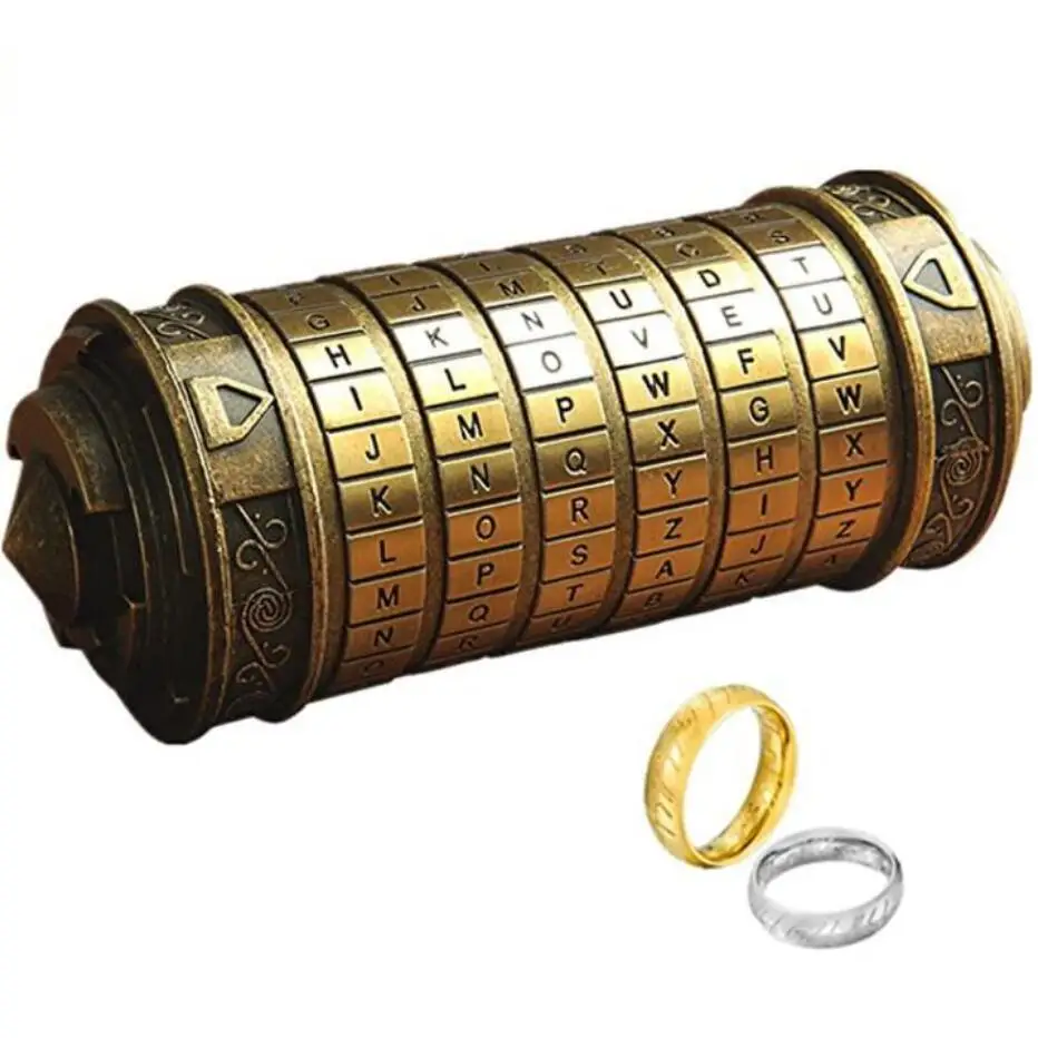 

Cryptex Puzzles Boxes Da Vinci Code Mini Cryptex Cluebox Locks Metal Toys Hide for Christmas Valentine's Day Birthday Gifts