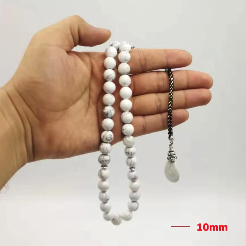Hoolite STONE turquises Tasbih мусульманский четок из натурального камня misbaha молитвенные