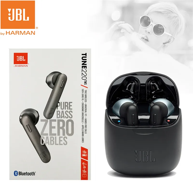 

TWS-стереонаушники JBL TUNE220 с поддержкой Bluetooth и микрофоном