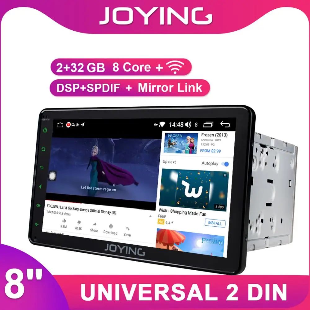 Зеркало Link 8 &quot2Din Универсальный Android автомобильный стерео радио DSP GPS SPDIF сабвуфер