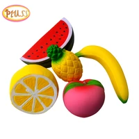 squishy pack fruit set squishies peach banana strawberry pineapple mango watermelon apple squeeze stress relief toy ball