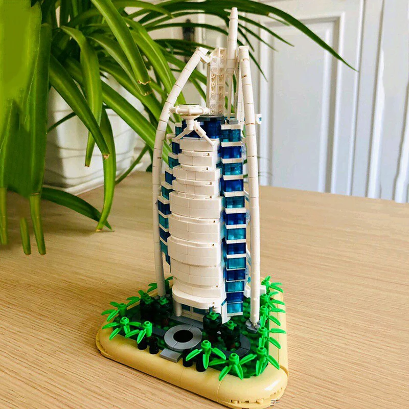LOZ 1029 World Architecture Burj Al Arab Hotel Tree Plant 3D Model DIY Mini Blocks Bricks Building Toy for Children Gift no Box | Игрушки и