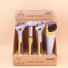 Ellen Брук (12 см); Милые инструмент для укладки волос Прямые Линейка деревянная Kawaii Канцелярские инструменты мультфильм рисунок подарок, офисные и школьные принадлежности