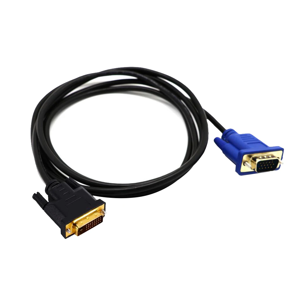 Двойное соединение DVI-I DVI к VGA D-Sub видео адаптер кабель конвертер