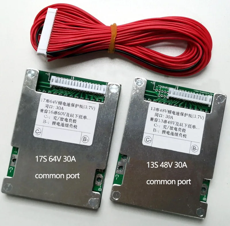 Фара для электровелосипеда в фотоаппаратов моментальной печати 7S 24V 10S 36V 13S 48V 16S 17S 64V 21С 72V литиевая Батарея Защитная панель для литий-ионная литий-полимерный литий-ионный PCM BMS пакеты 15A 30A 50A 60A