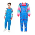 Детский костюм на Хэллоуин Чаки, праздничная фантастическая одежда Чаки, детская одежда с призраками для малышей, Рождественский жуткий наряд для мальчиков