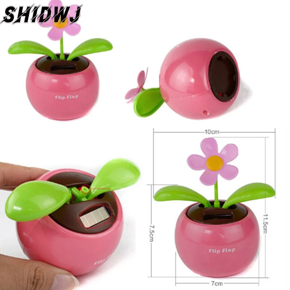 1 шт. пластиковые поделки для дома автомобиля цветочный горшок солнечная энергия