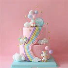 Единорог украшение для торта, единорог, день рождения, вечеривечерние, декор для мальчика, девочки, детский душ, единорог, подарки на день рождения
