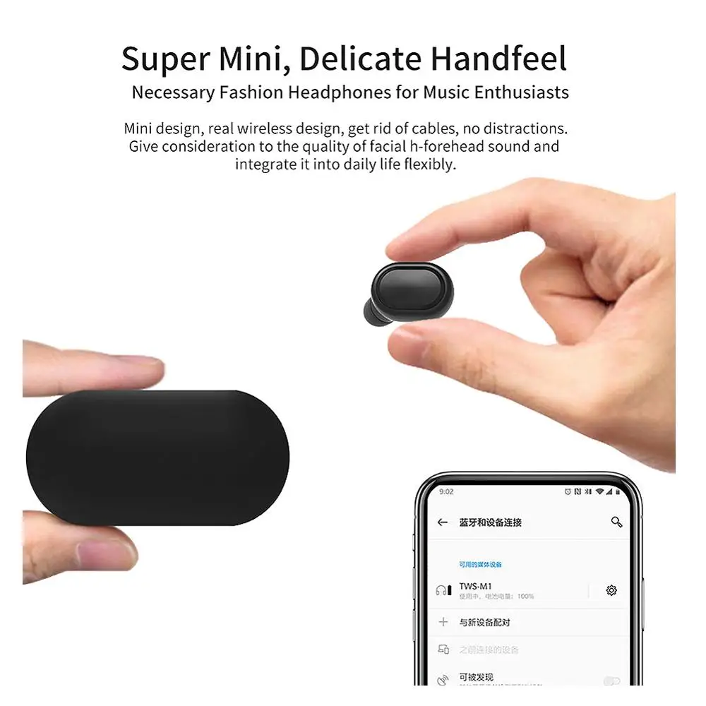 M1 TWS стерео беспроводные Bluetooth 5 0 наушники вкладыши Macaron Мини гарнитура спортивные