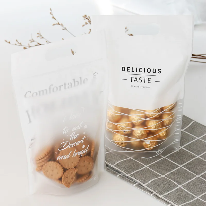 

50pcs Self Sealing Plastic Packaging Bags For Gifts/Food/Candy/Party/Wedding Gifts Ziplock Bag Stand Up Packing Bags