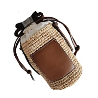 new style raffia round barrel straw woven crossbody bag handbags women bags designer beach bag for women 2021 round straw tote