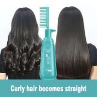 150ml straight hair comb smooth hair straightening nourishing straighten hair softener home use woman curly hair straightened