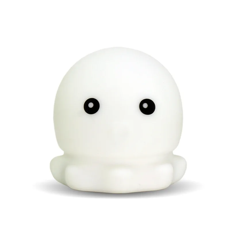 Светодиодный ночсветильник в виде осьминога из силикона и АБС пластика сменная