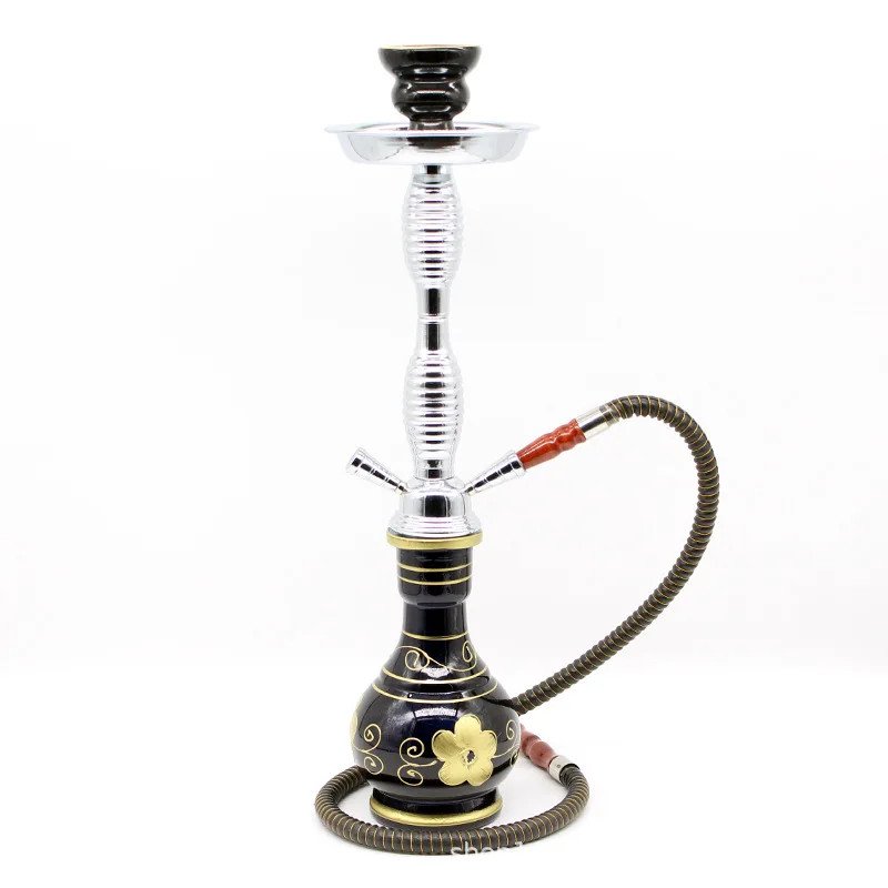 

Arabian Glass Hookah Set Nagil Kachinba With Ceramic Bowl Hose Charcoal Tongs Smoking Accessories Metal Hookah Tray Shisha Chich