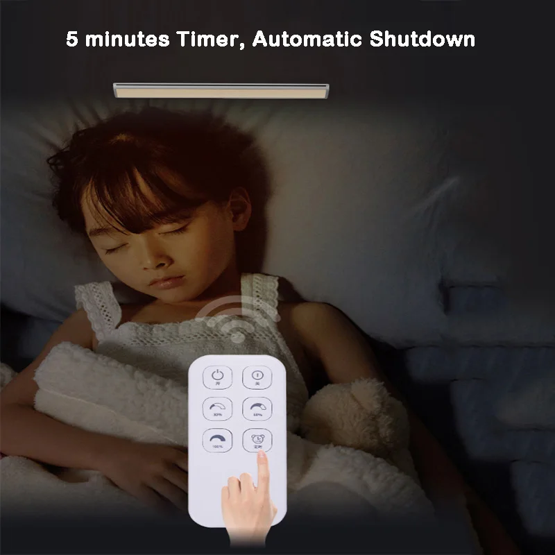 

New 12cm 24cm 44cm LED Under Cabinet Light Remote controller Aluminum Closet Light Wireless dimming Night Light Kitchen lights