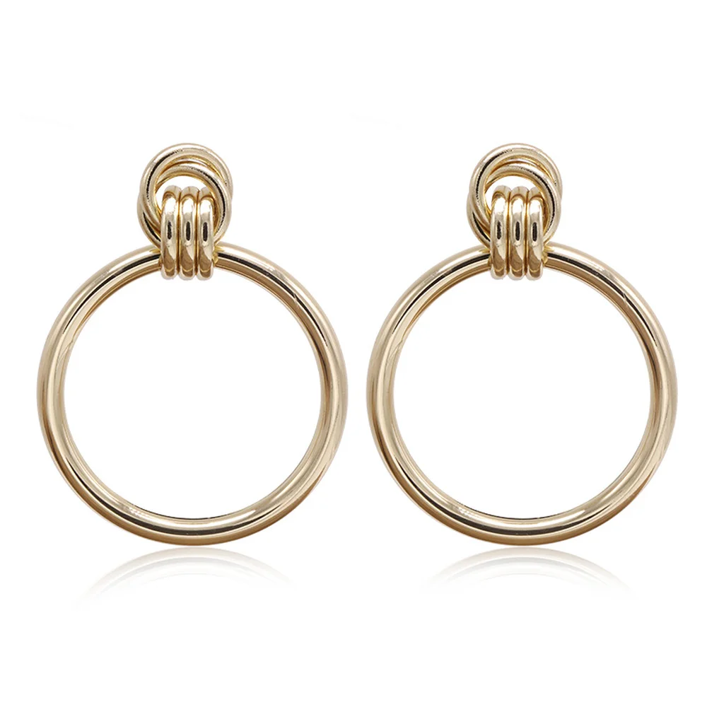 Элегантные серьги в европейском и американском стиле крупные металлические