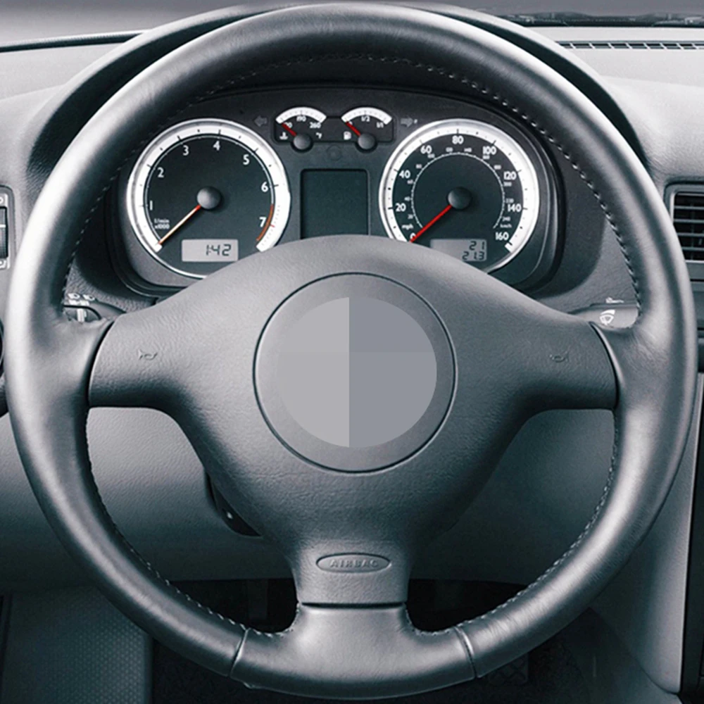 DIY черный замшевый чехол на руль для Volkswagen VW Golf 4 Mk4 1998-2004 Passat B5 1996-2005 Polo 1999-2002 Seat Leon |