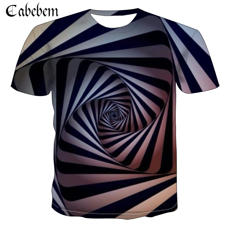 Взрыв жаркое лето футболки абстрактный отверстие вихревой 3D футболок с принтом в