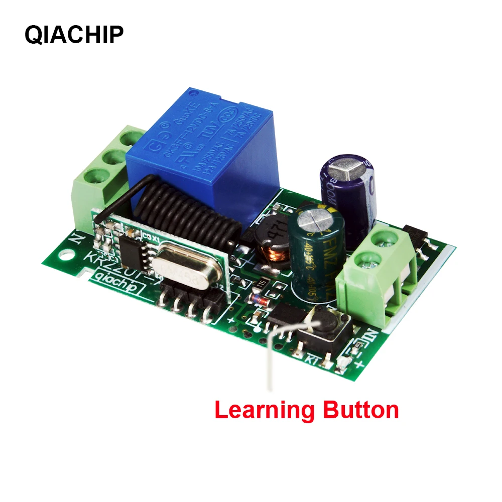 QIACHIP AC 220 V 1 CH дистанционного Управление настенный выключатель Панель стены