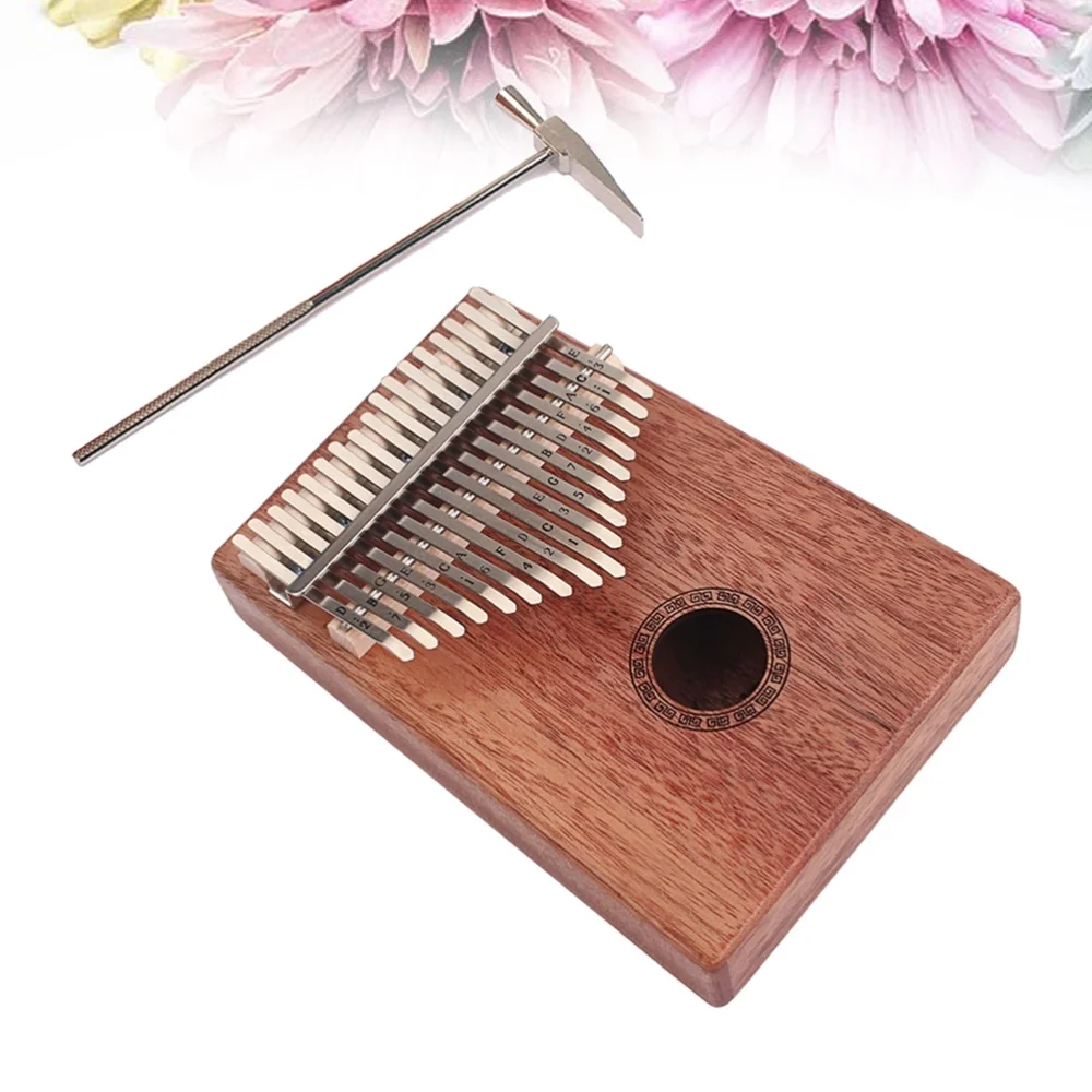 

XA04 Mahogany 17 Keys Tone Kalimba Acoustic Professional Finger Thumb Piano Kit African Mbira Thumb Piano with Tuning Hammer (